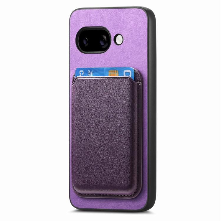 For Google Pixel 9a Retro Magsafe Card Bag PU Back Cover Phone Case