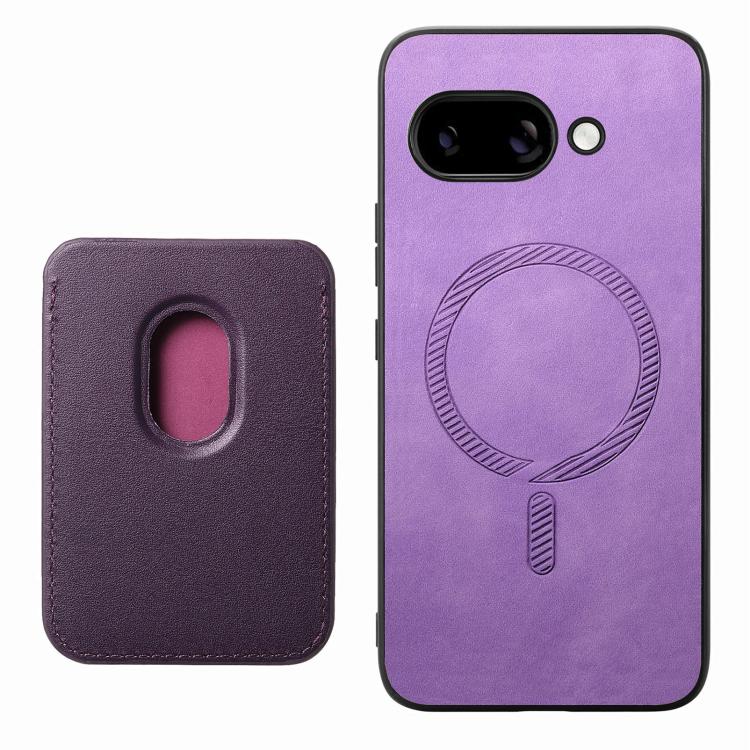 For Google Pixel 9a Retro Magsafe Card Bag PU Back Cover Phone Case