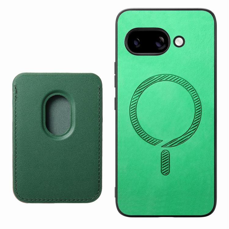 For Google Pixel 9a Retro Magsafe Card Bag PU Back Cover Phone Case