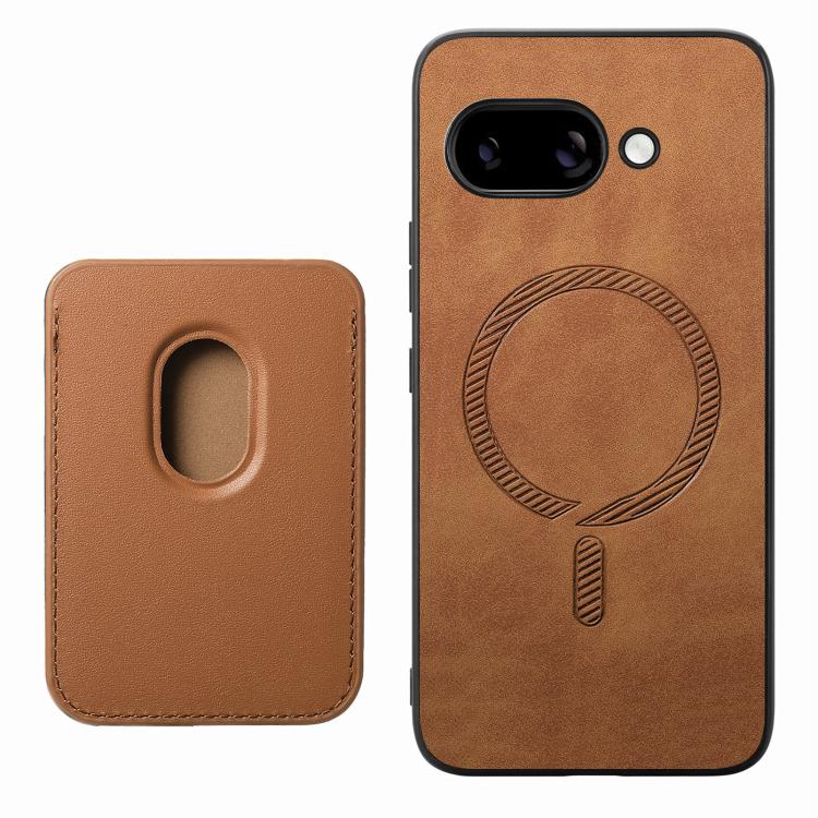 For Google Pixel 9a Retro Magsafe Card Bag PU Back Cover Phone Case