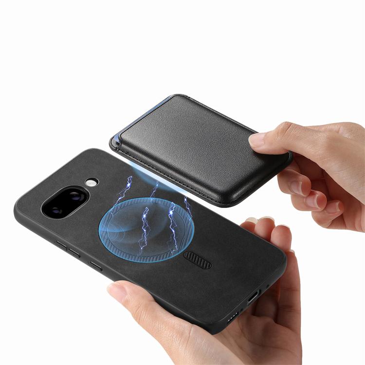For Google Pixel 9a Retro Magsafe Card Bag PU Back Cover Phone Case