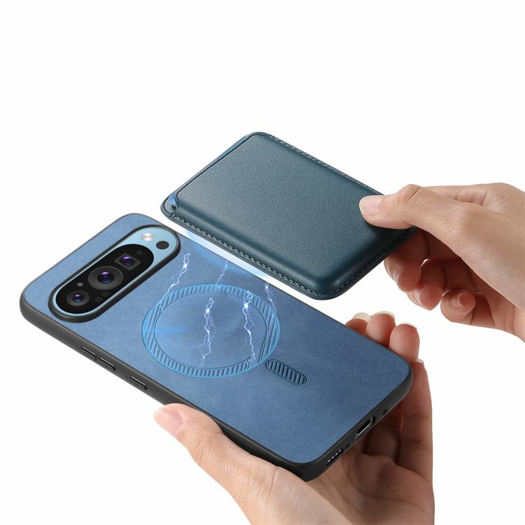 For Google Pixel 10 / 10 Pro Retro Magsafe Card Bag PU Back Cover Phone Case