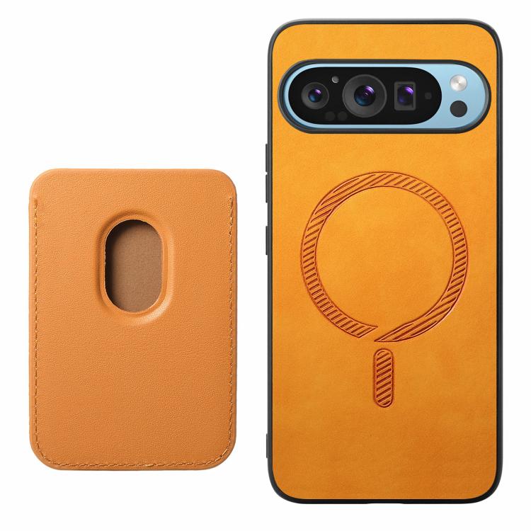 For Google Pixel 10 Pro XL Retro Magsafe Card Bag PU Back Cover Phone Case