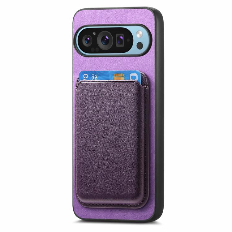 For Google Pixel 10 Pro XL Retro Magsafe Card Bag PU Back Cover Phone Case
