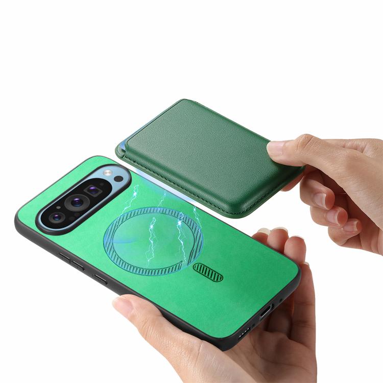 For Google Pixel 10 Pro XL Retro Magsafe Card Bag PU Back Cover Phone Case