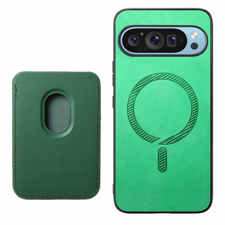 For Google Pixel 10 Pro XL Retro Magsafe Card Bag PU Back Cover Phone Case