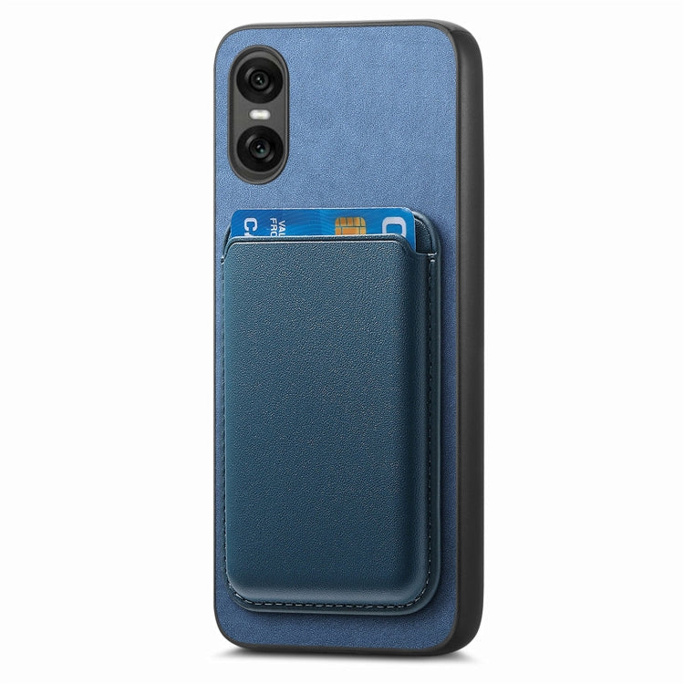 For Sony Xperia 1 VI Retro Magsafe Card Bag PU Back Cover Phone Case
