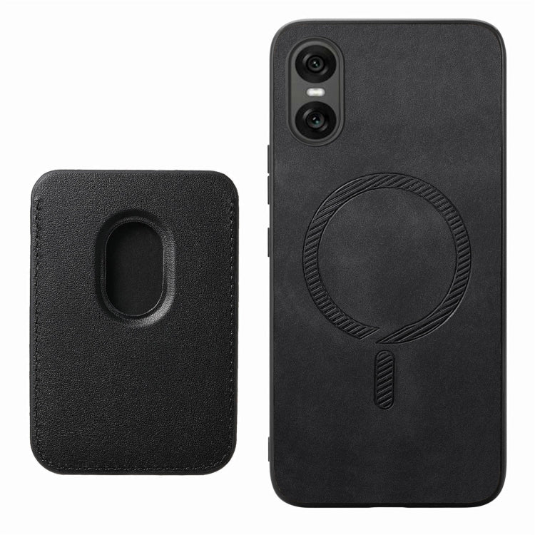 For Sony Xperia 1 VI Retro Magsafe Card Bag PU Back Cover Phone Case