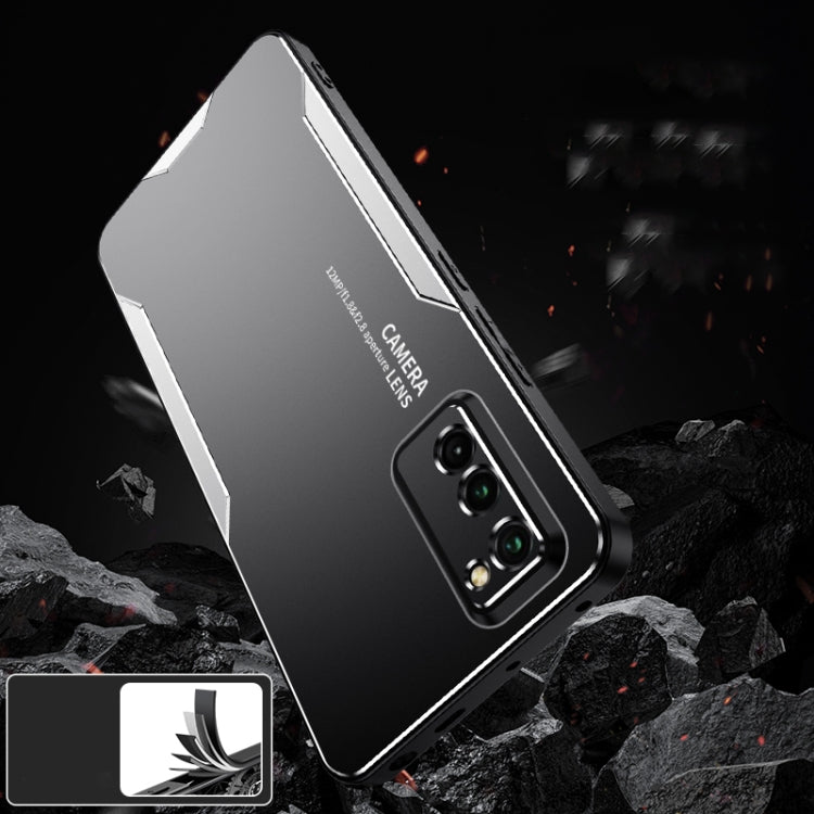 For Honor V30 Blade Series TPU Hybrid Metal Phone Case