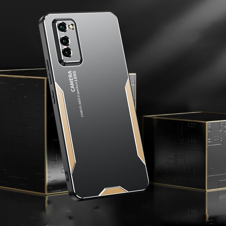 For Honor V30 Blade Series TPU Hybrid Metal Phone Case