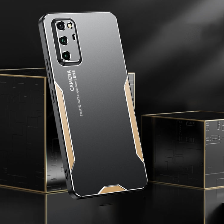 For Honor V30 Pro Blade Series TPU Hybrid Metal Phone Case