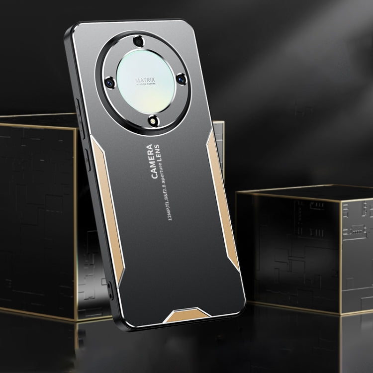 For Honor X9a Blade Series TPU Hybrid Metal Phone Case