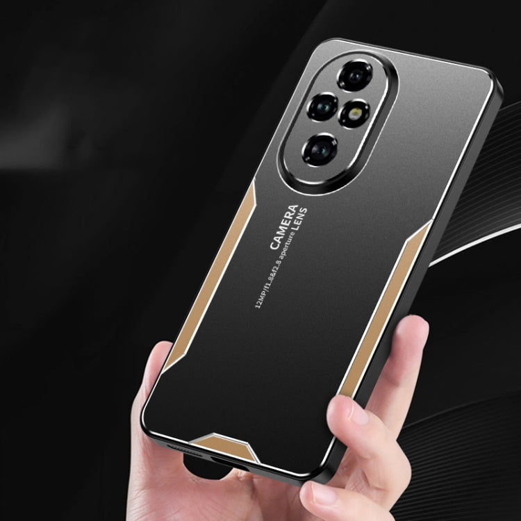 For Honor 200 Pro Blade Series TPU Hybrid Metal Phone Case