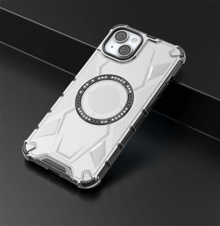 For iPhone 14 Plus MagSafe Armor Holder PC Hybrid TPU Phone Case