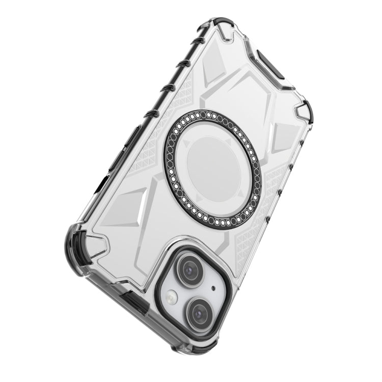 For iPhone 14 MagSafe Armor Holder PC Hybrid TPU Phone Case