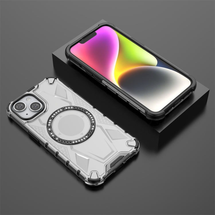 For iPhone 14 MagSafe Armor Holder PC Hybrid TPU Phone Case