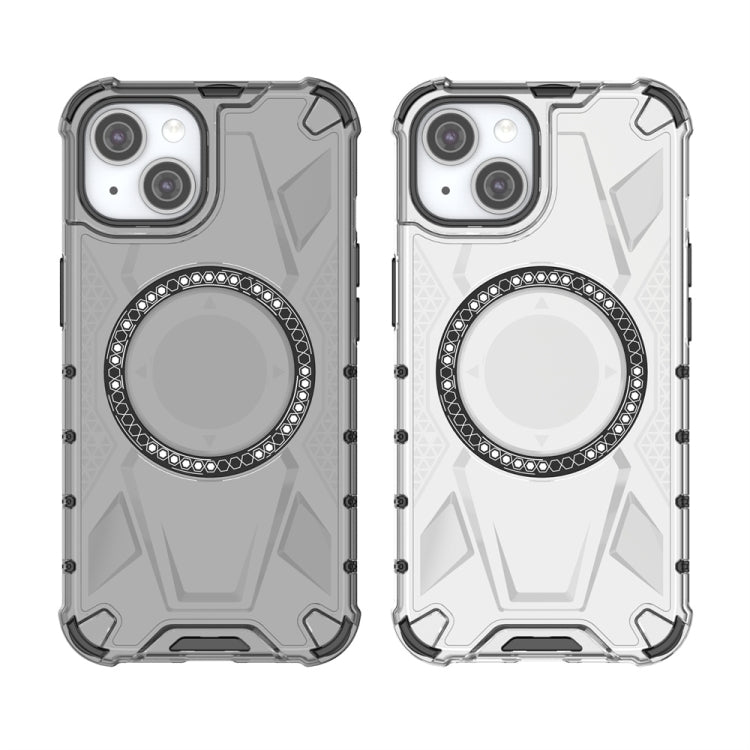 For iPhone 14 MagSafe Armor Holder PC Hybrid TPU Phone Case