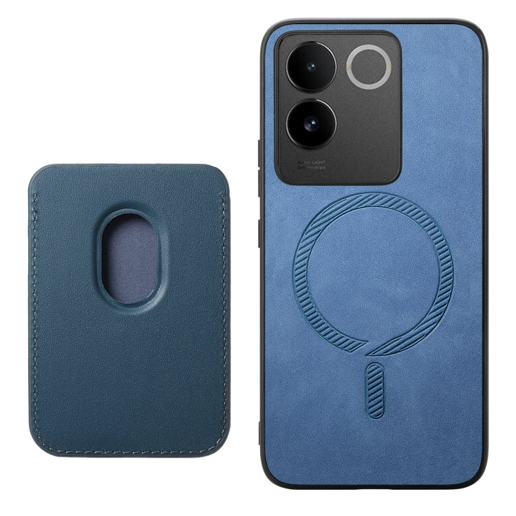 For vivo S17E Retro Magsafe Card Bag PU Back Cover Phone Case