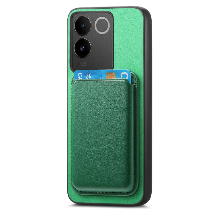 For vivo S17E Retro Magsafe Card Bag PU Back Cover Phone Case