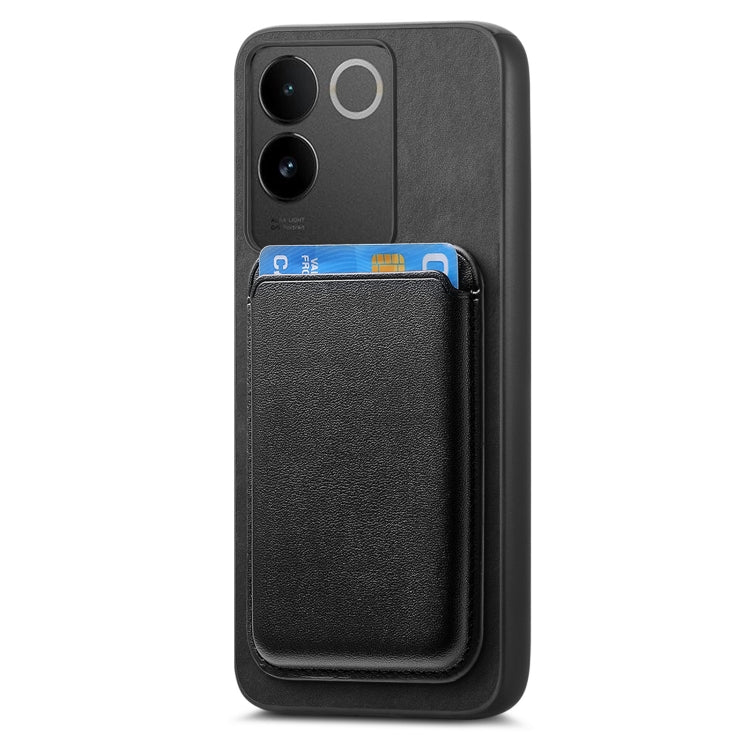 For vivo S17E Retro Magsafe Card Bag PU Back Cover Phone Case