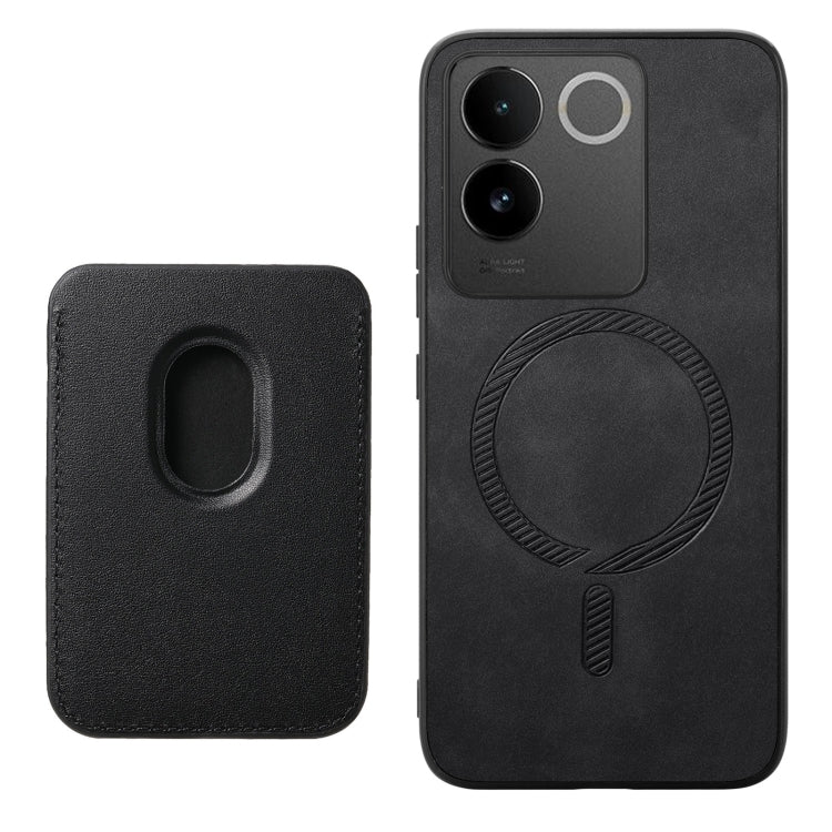 For vivo S17E Retro Magsafe Card Bag PU Back Cover Phone Case