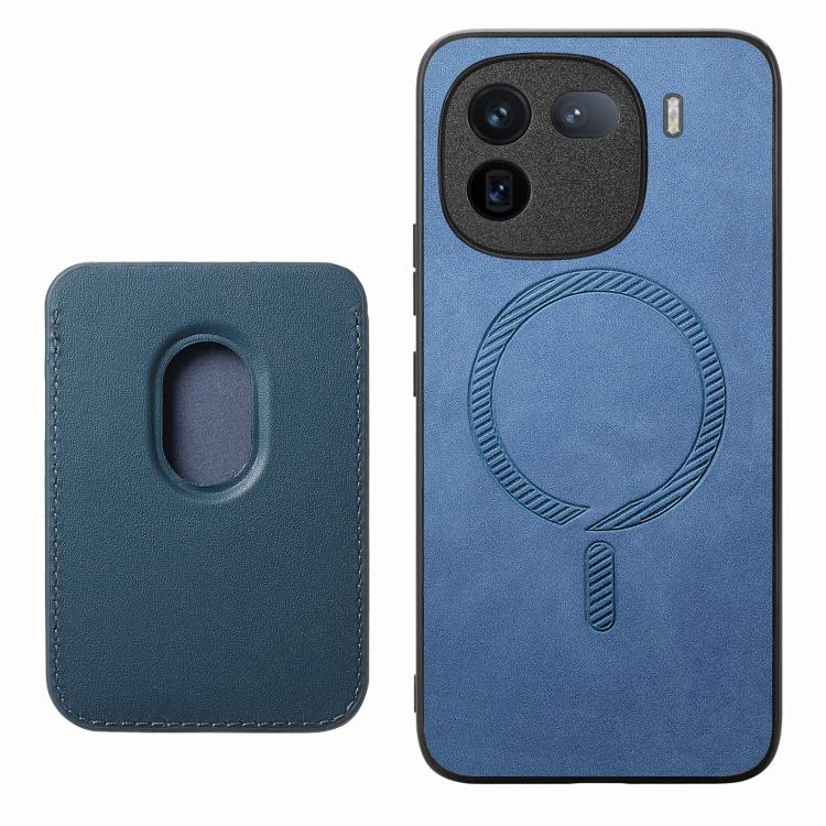 For vivo iQOO Neo8 / Neo8 Pro Retro Magsafe Card Bag PU Back Cover Phone Case