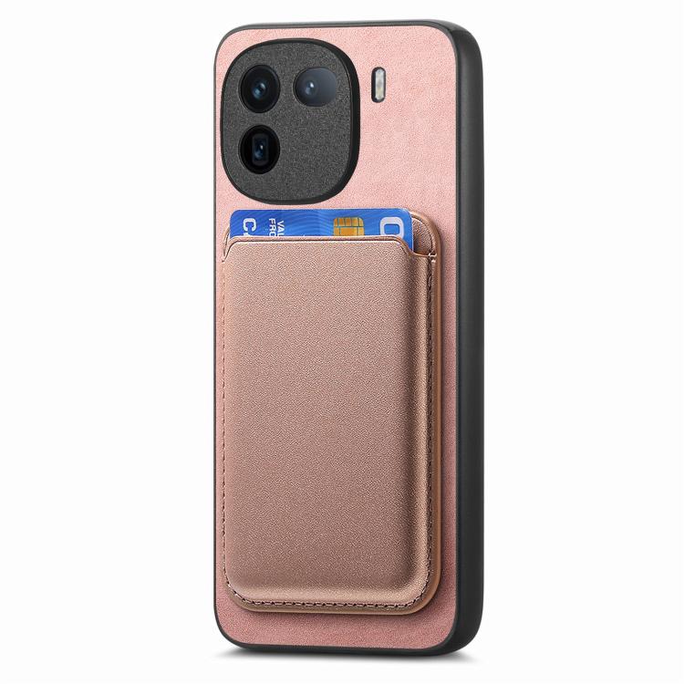 For vivo iQOO Neo8 / Neo8 Pro Retro Magsafe Card Bag PU Back Cover Phone Case