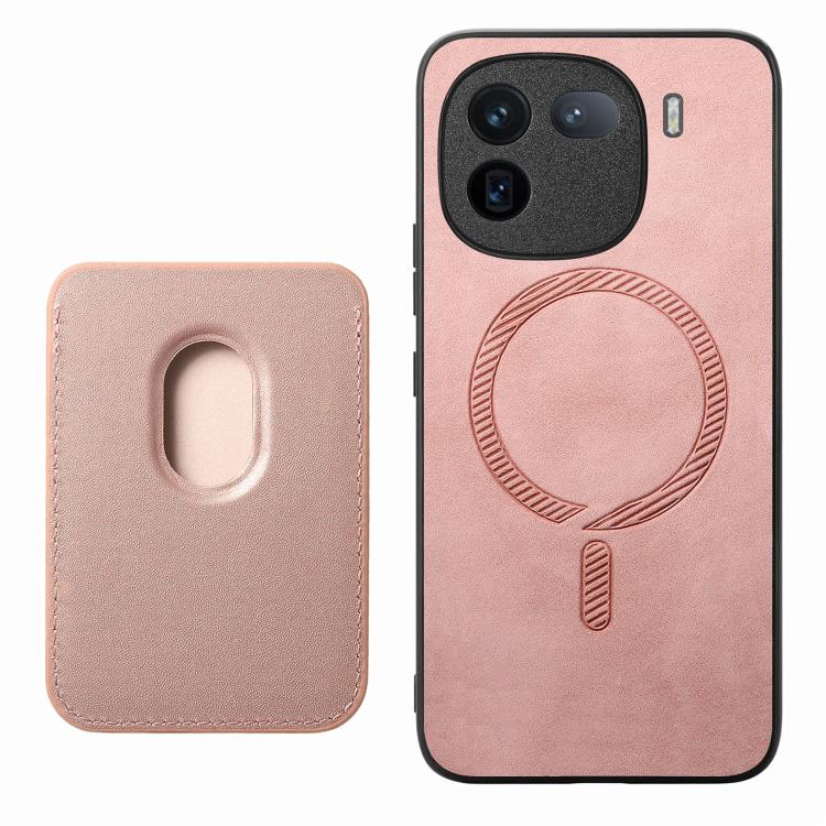 For vivo iQOO Neo8 / Neo8 Pro Retro Magsafe Card Bag PU Back Cover Phone Case