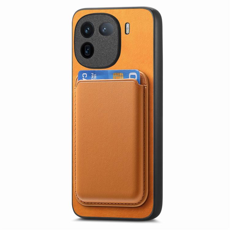 For vivo Y300+ Retro Magsafe Card Bag PU Back Cover Phone Case