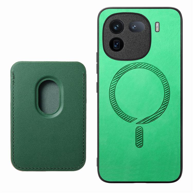 For vivo Y300+ Retro Magsafe Card Bag PU Back Cover Phone Case