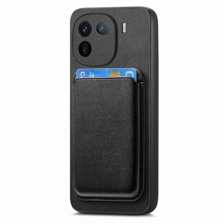 For vivo Y300+ Retro Magsafe Card Bag PU Back Cover Phone Case