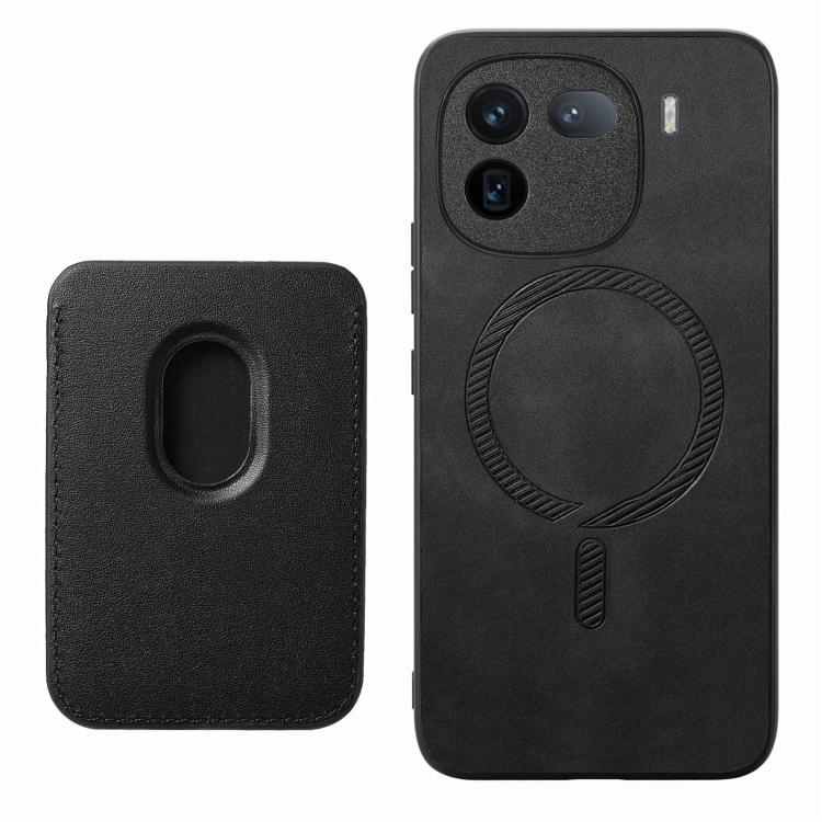 For vivo Y300+ Retro Magsafe Card Bag PU Back Cover Phone Case