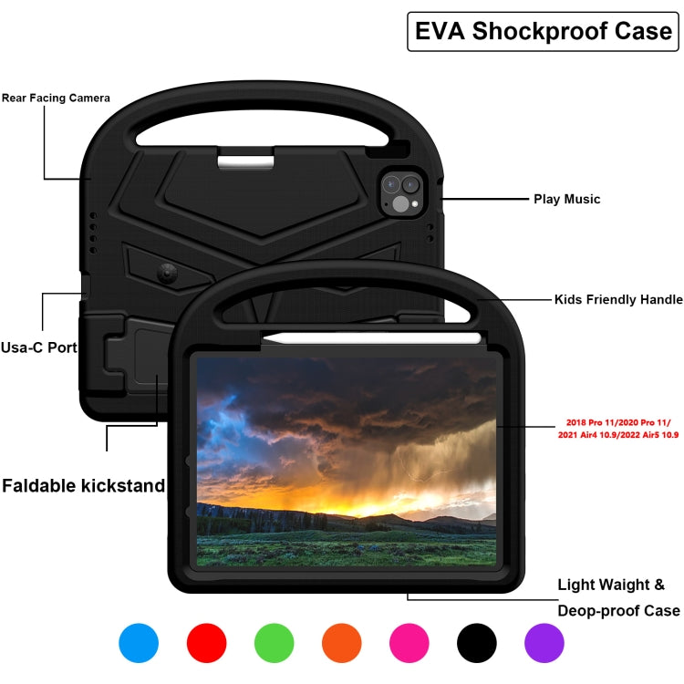 For iPad Pro 11 2025 / 2024 Sparrow Style Shockproof Kickstand EVA Tablet Case