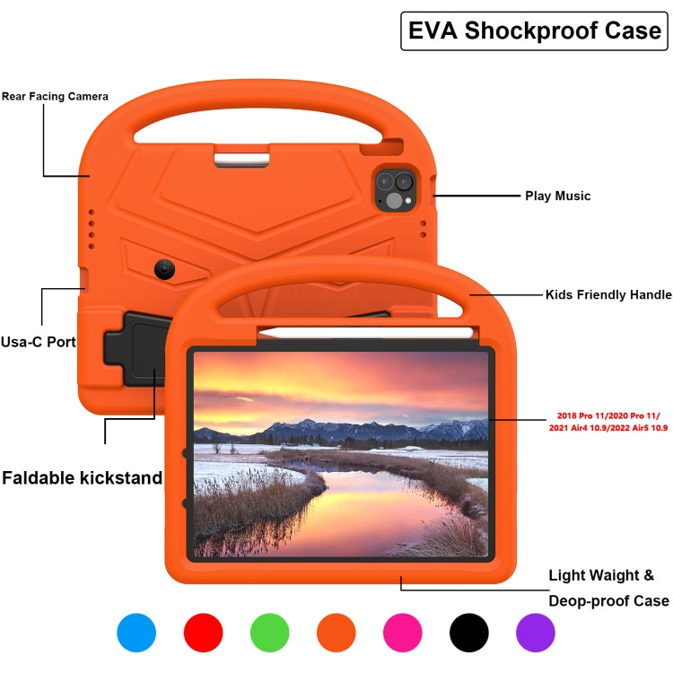 For iPad Pro 11 2025 / 2024 Sparrow Style Shockproof Kickstand EVA Tablet Case