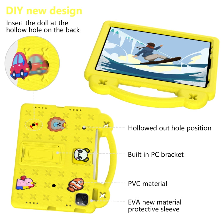 For  iPad Pro 11 2025 / 2024 Handle Kickstand Children EVA Shockproof Tablet Case