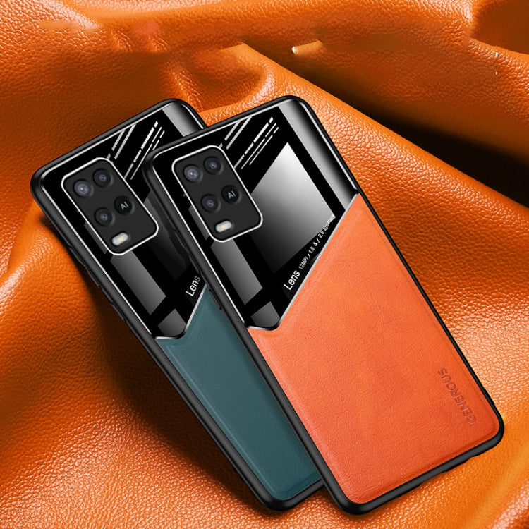 For OPPO A54 4G All-inclusive Leather Organic Glass Phone Case