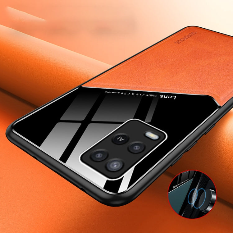 For OPPO A54 4G All-inclusive Leather Organic Glass Phone Case