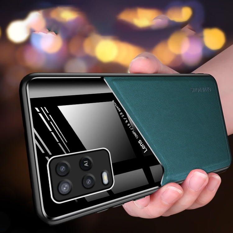 For OPPO A54 4G All-inclusive Leather Organic Glass Phone Case