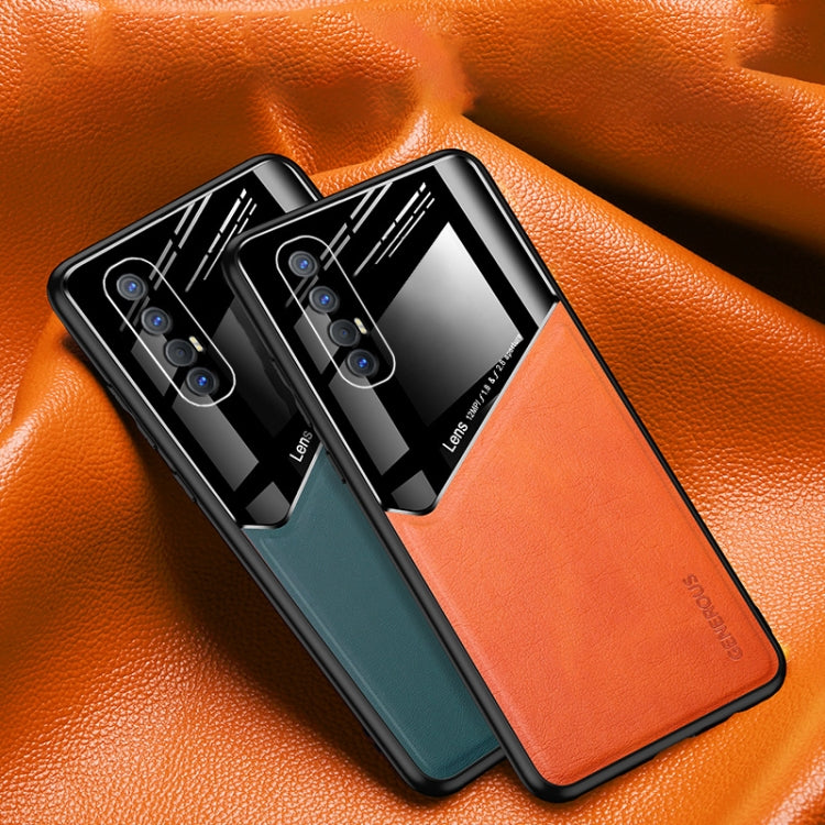 For OPPO Reno3 Pro All-inclusive Leather Organic Glass Phone Case