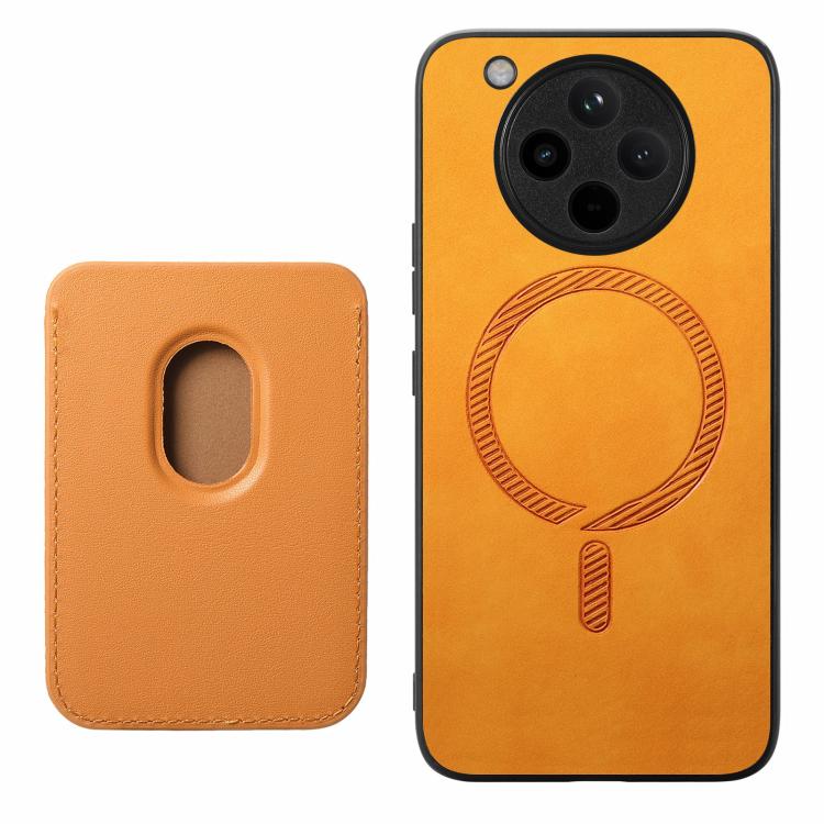 For OPPO Find X8 Retro Magsafe Card Bag PU Back Cover Phone Case