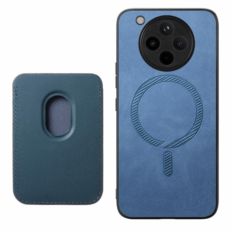 For OPPO Find X8 Retro Magsafe Card Bag PU Back Cover Phone Case