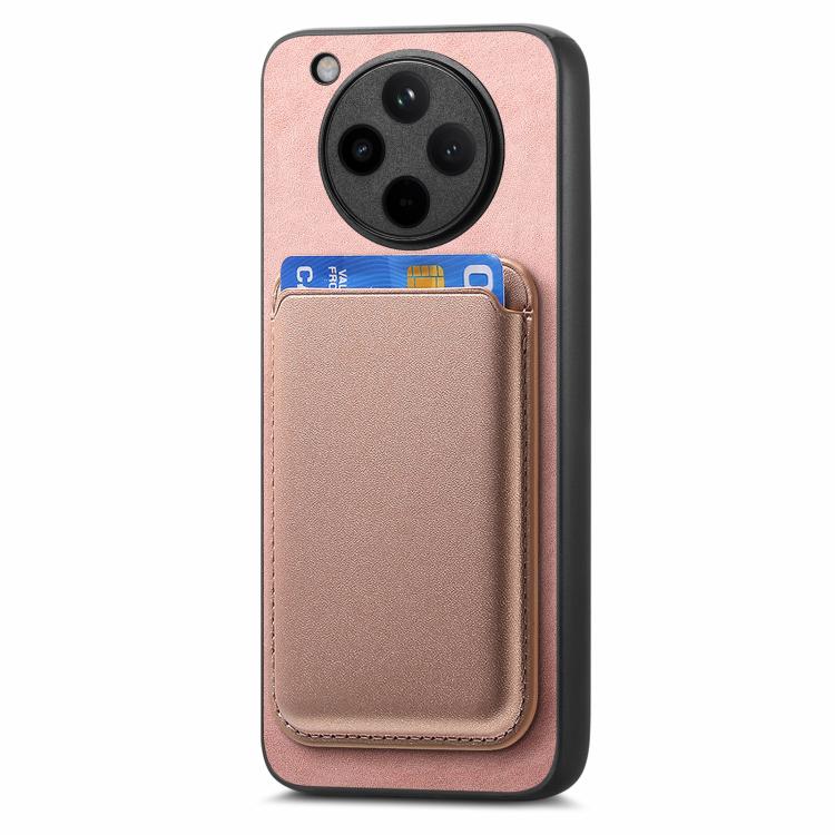 For OPPO Find X8 Retro Magsafe Card Bag PU Back Cover Phone Case