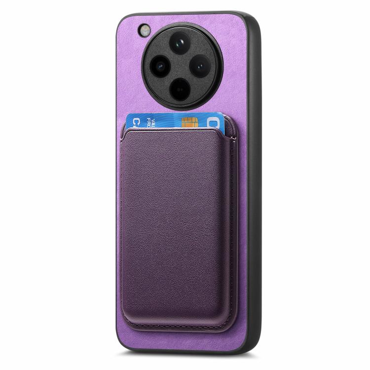 For OPPO Find X8 Retro Magsafe Card Bag PU Back Cover Phone Case
