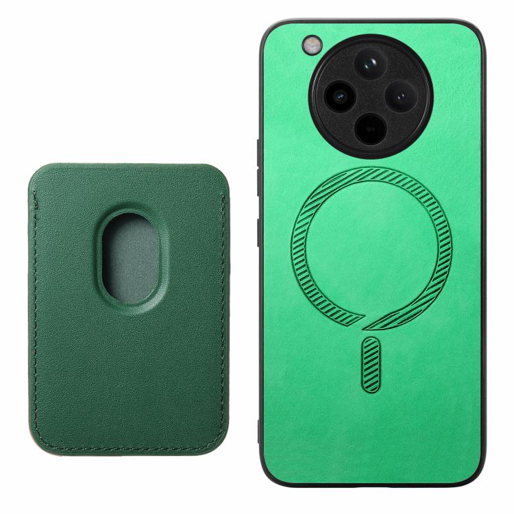 For OPPO Find X8 Retro Magsafe Card Bag PU Back Cover Phone Case