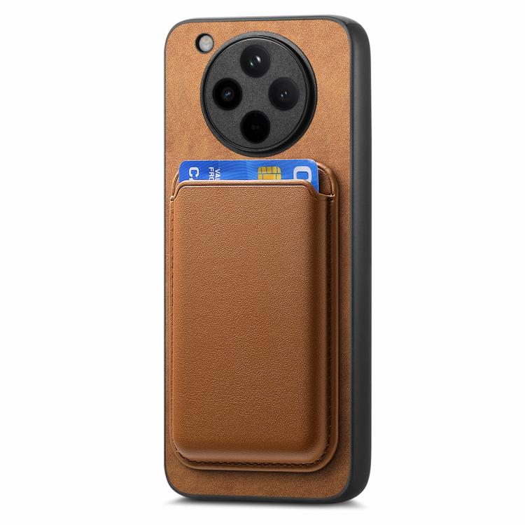 For OPPO Find X8 Retro Magsafe Card Bag PU Back Cover Phone Case