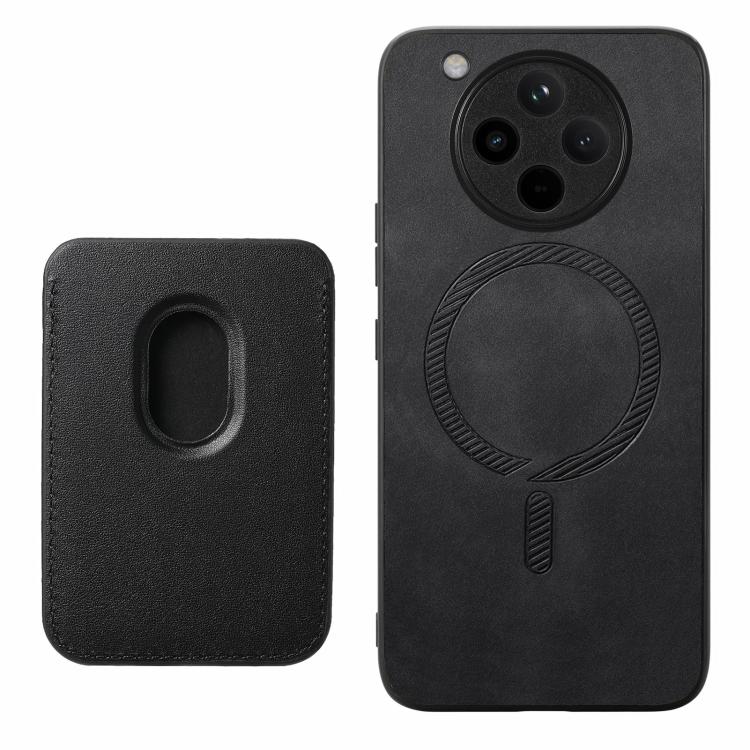 For OPPO Find X8 Retro Magsafe Card Bag PU Back Cover Phone Case