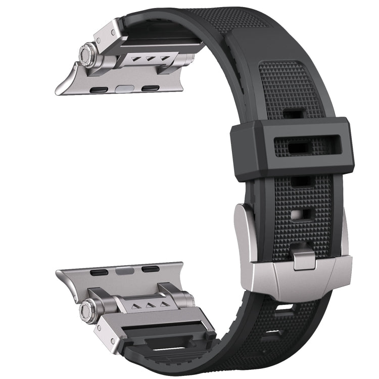 For Apple Watch SE 2023 44mm Silicone Armor Mecha Head Watch Band