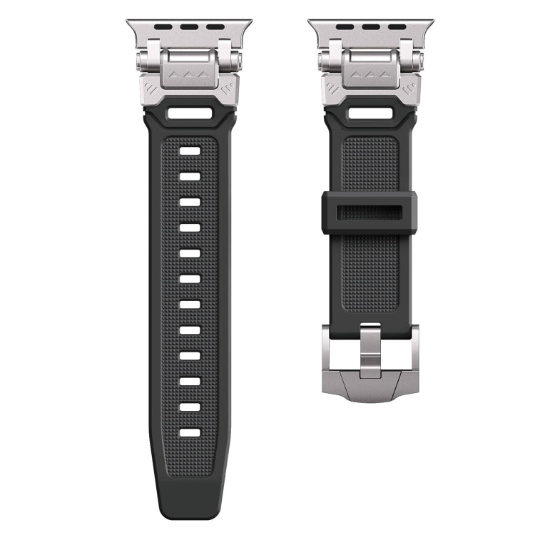For Apple Watch SE 2023 44mm Silicone Armor Mecha Head Watch Band