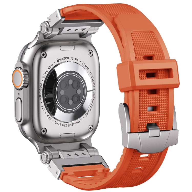 For Apple Watch SE 2023 44mm Silicone Armor Mecha Head Watch Band