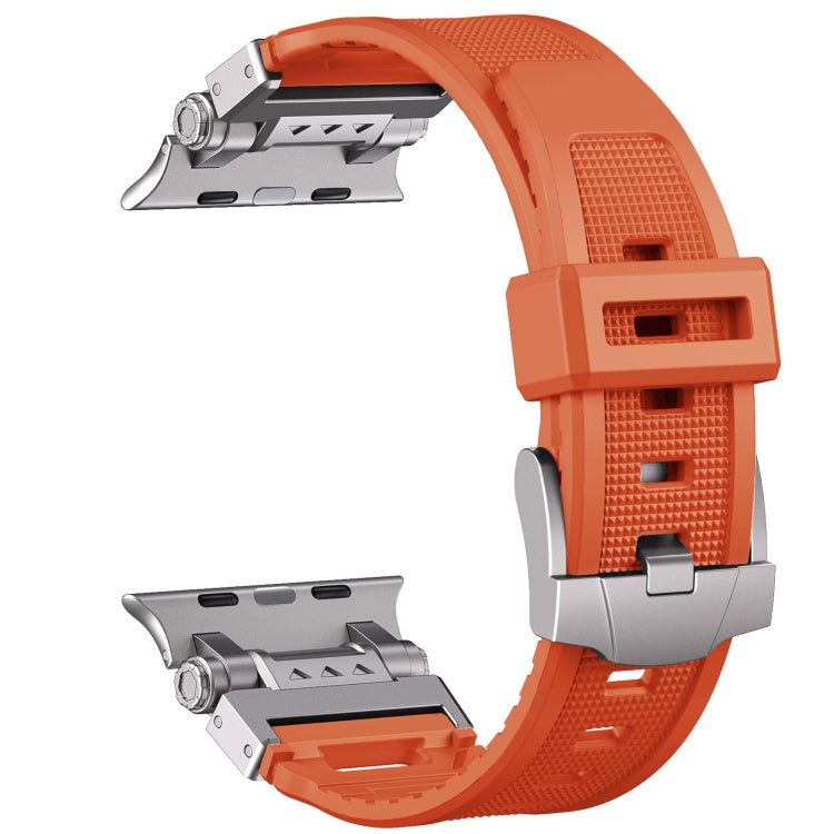 For Apple Watch SE 2023 44mm Silicone Armor Mecha Head Watch Band